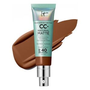 it cosmetics CC+ Natural Matte Full Coverage Oil Free Cream — Shade DEEP